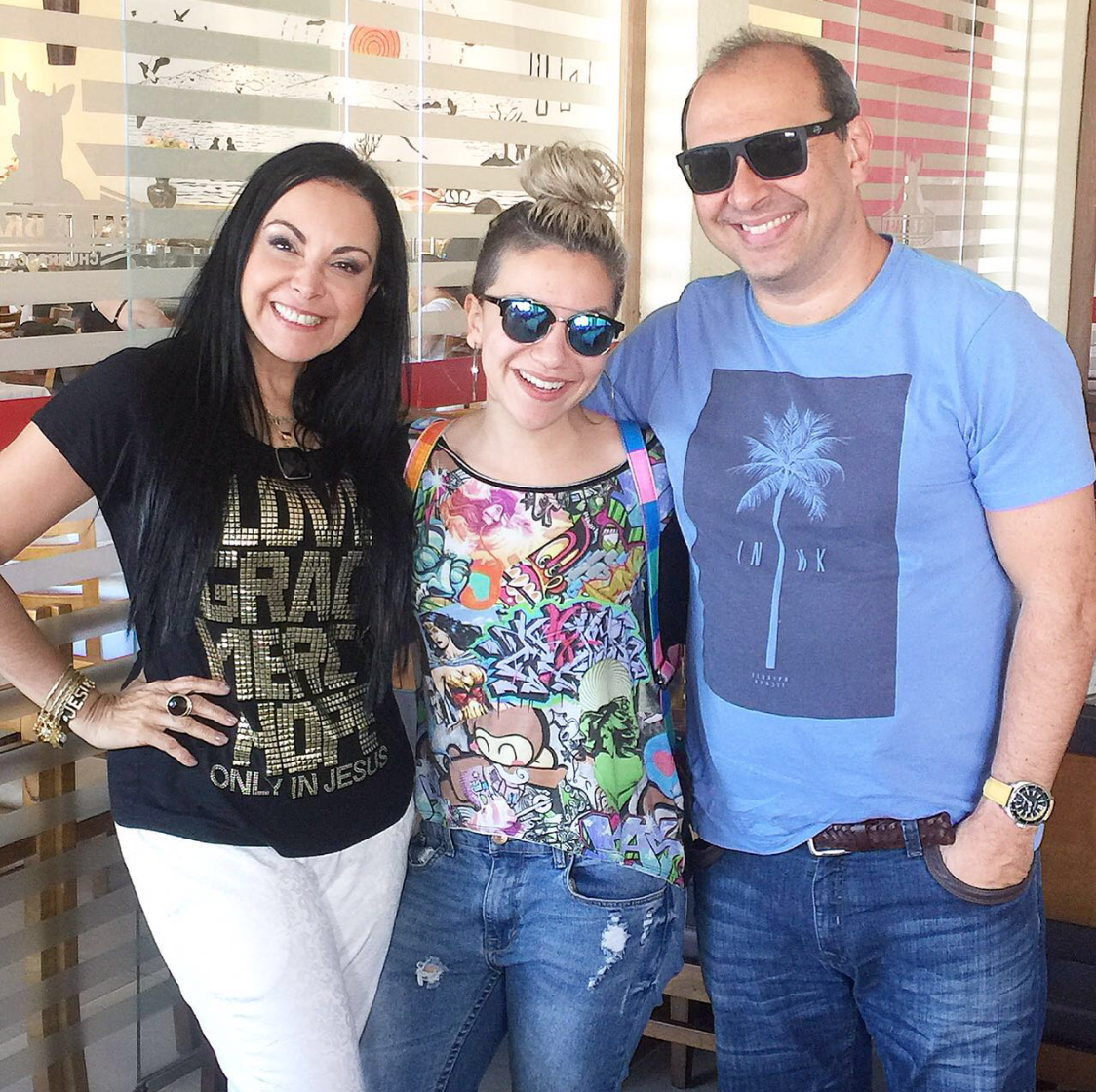 Cristina Mel, Priscilla Alcântara e Maurício Soares, Diretor da Sony Music.